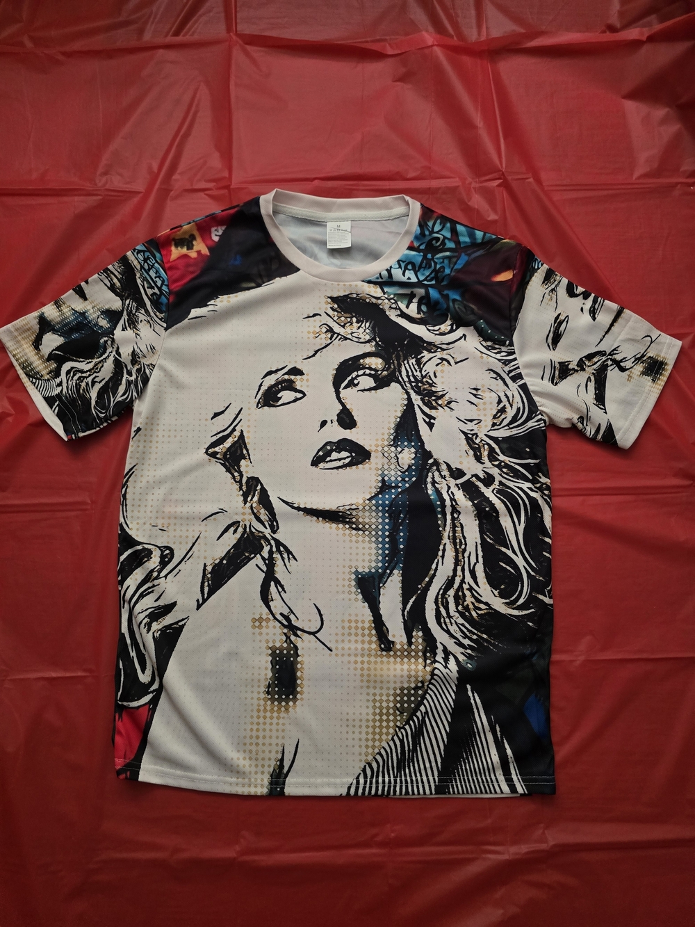 Men's Short Sleeve Pop-Art Portrait Tee in Multicolor
